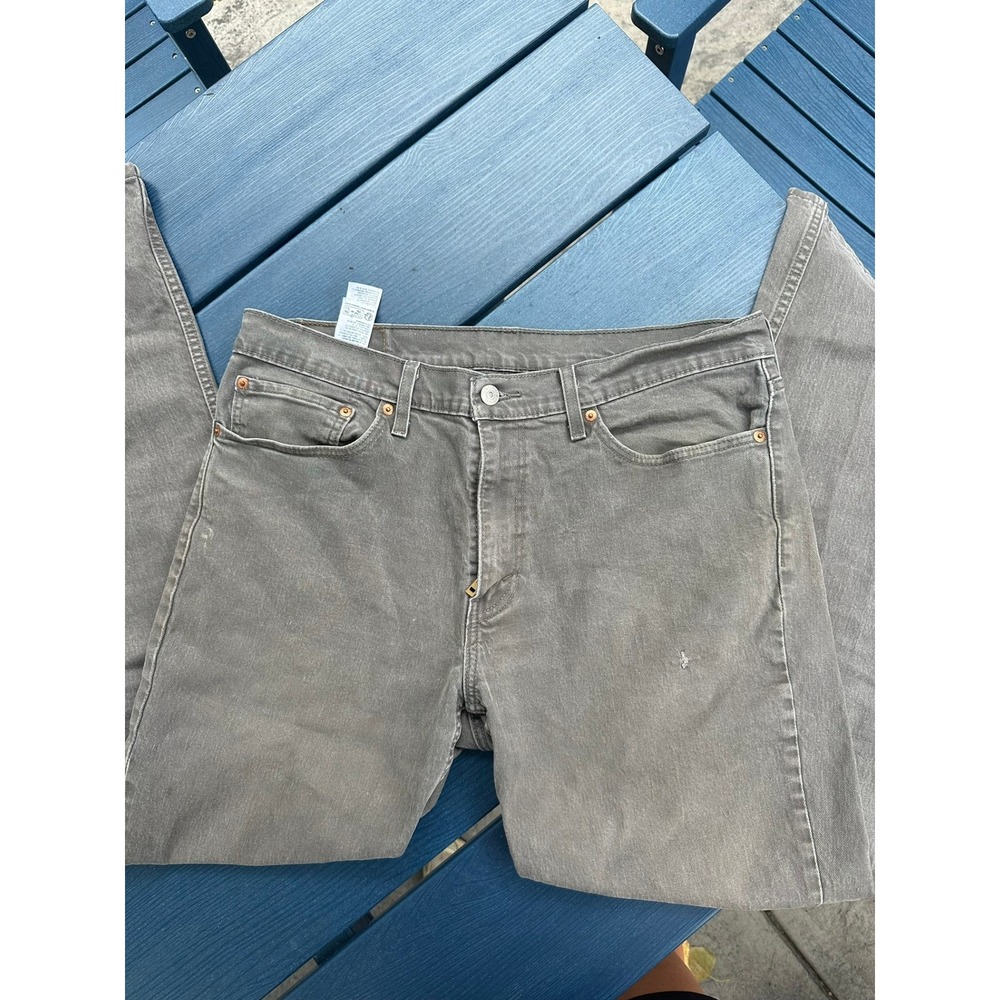 Levis 511 Slim Fit Jeans Mens 36x32 Gray Denim Pants 04511-2098